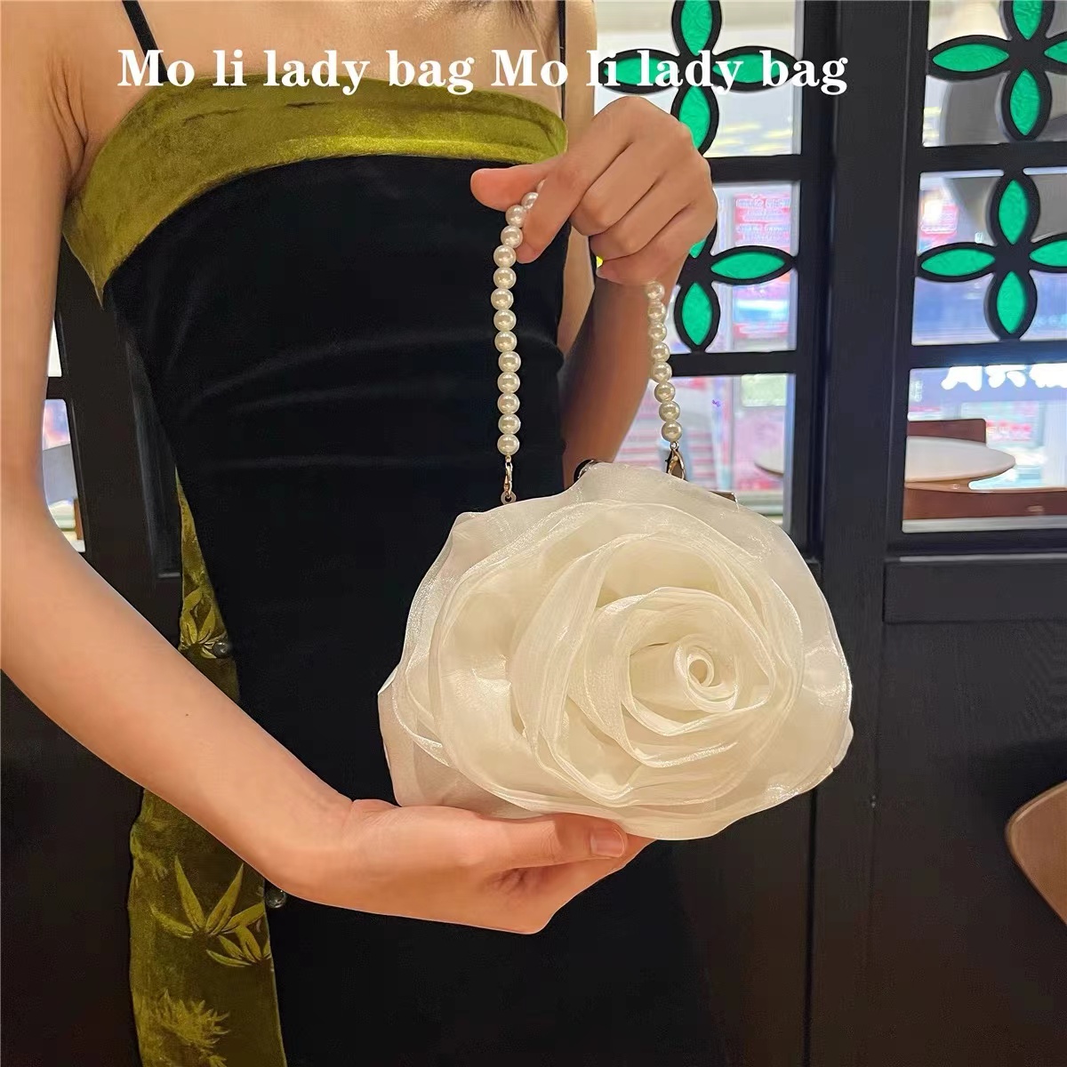 Interior Design Elegant - Luxury Designer Satin Floral Handbag Women