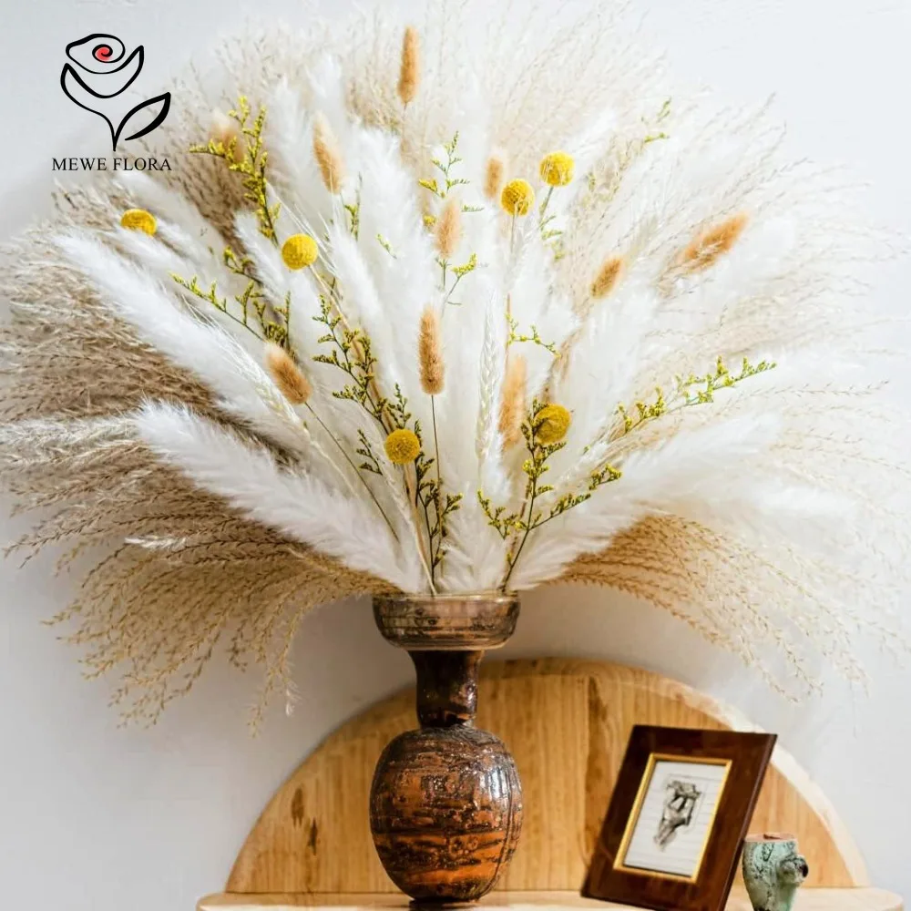 Dried Pampas Bundle - 90 Pieces Pampas Grass Reeds Bundle