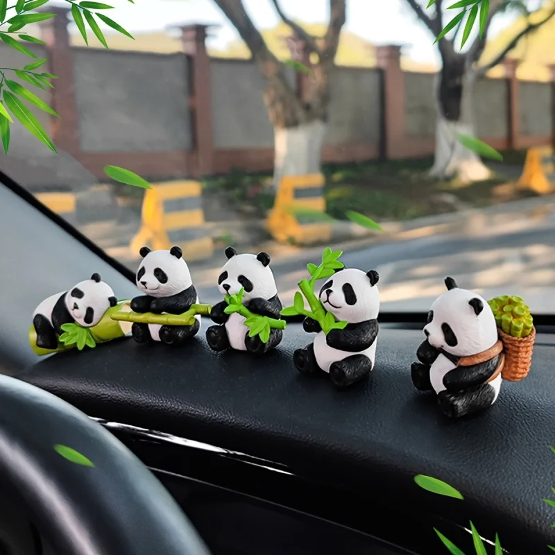 Interior Design Book - Cute Panda Decoration Ornaments Car Instrument
