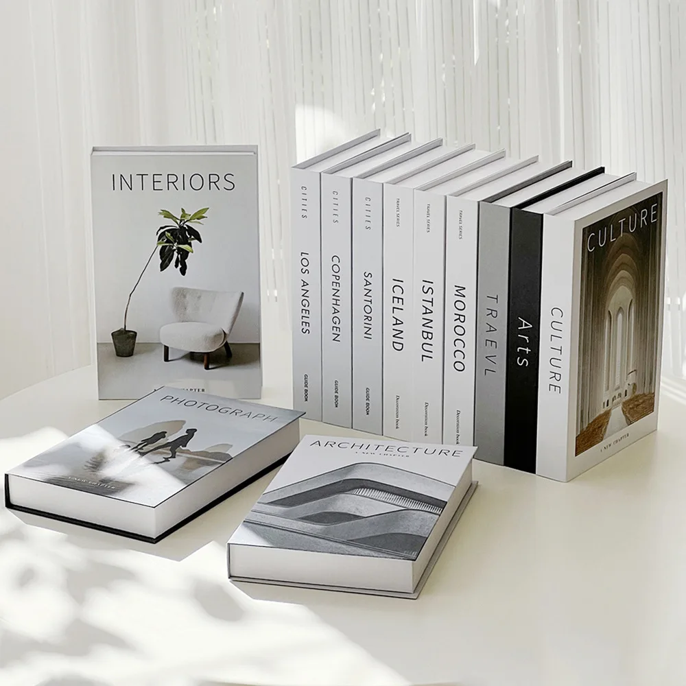 Interior Design Book - Minimalist Modern Decorative Fake Books Props