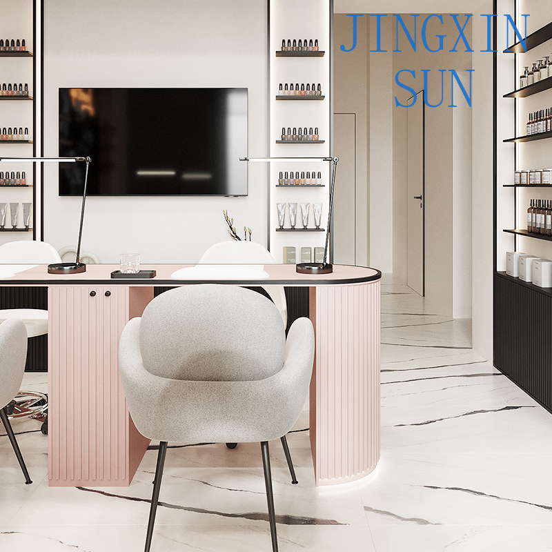 Custom Pink Beauty Salon 3D In - Interior Design Nail Salon recension och pris