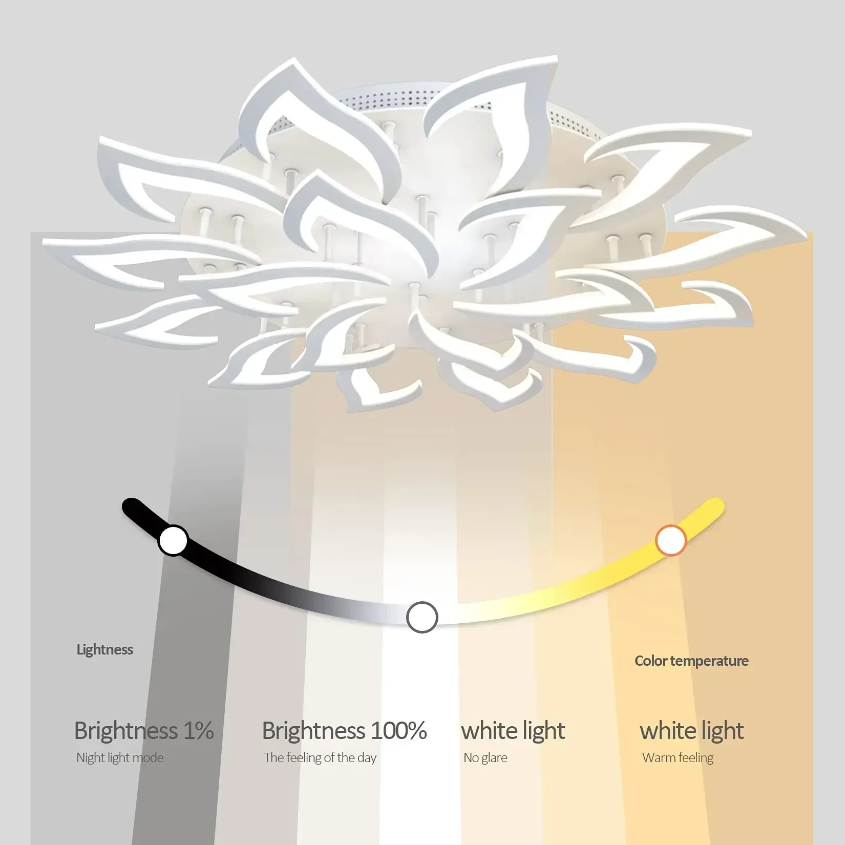 Designer LED Petal Chandelier  - Interior Design Remote recension och pris