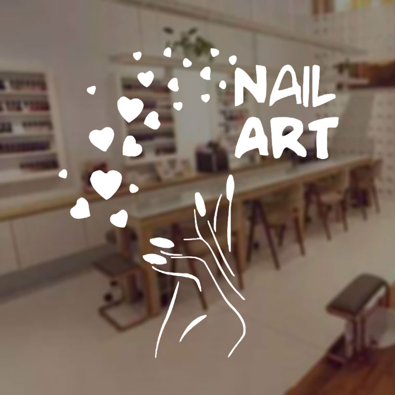 Nails Art Window Decals Love B - Interior Design Nail Salon recension och pris