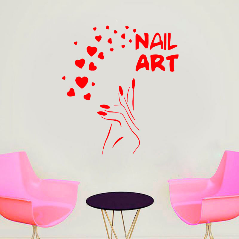 Nails Art Window Decals Love B - Interior Design Nail Salon recension och pris
