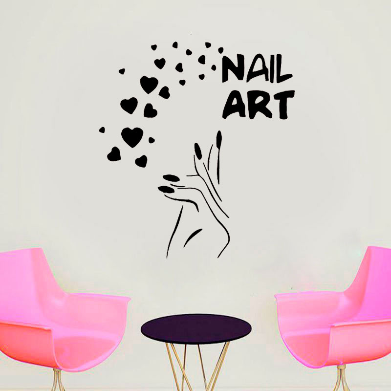Nails Art Window Decals Love B - Interior Design Nail Salon recension och pris
