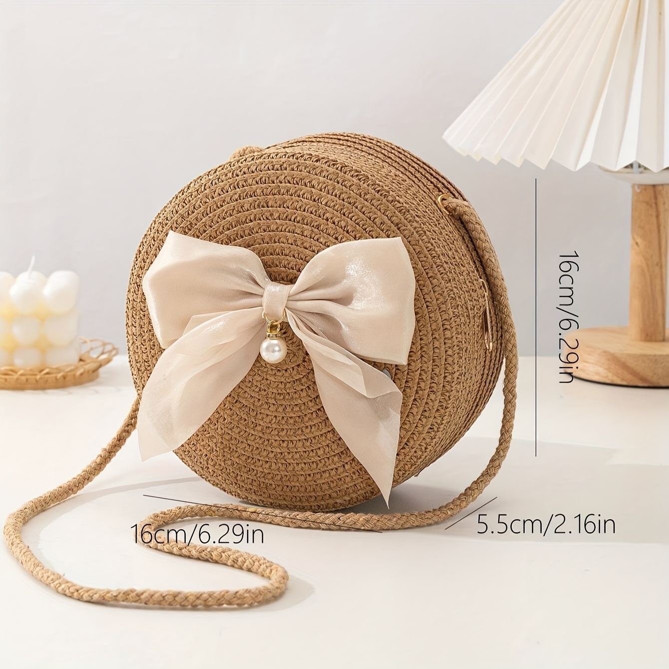 Elegant Round Straw Crossbody  - Interior Design Elegant recension och pris