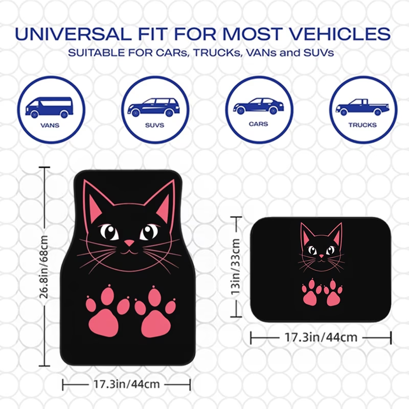 4Pcs Pink and Black Cat Paw Pr - Interior Design Type recension och pris