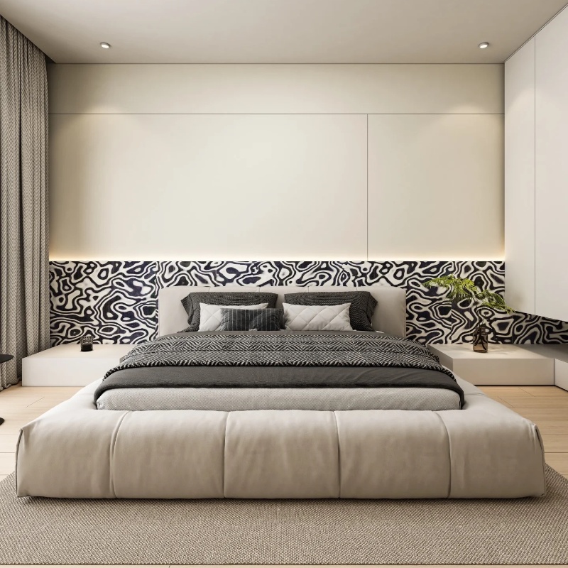Tech Black White Graphic Wood  - Interior Design Tech recension och pris