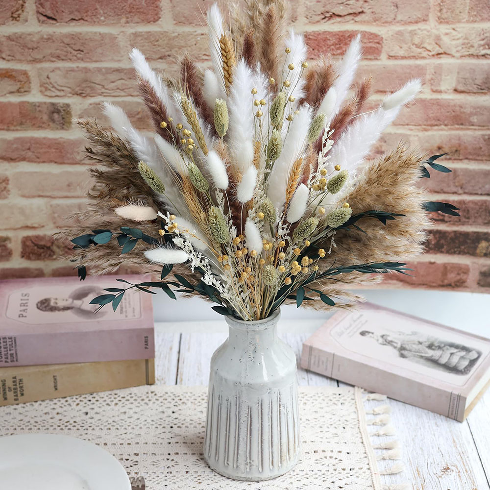 100pcs Dried Pampas Grass Bouq - Dried Pampas Bundle recension och pris