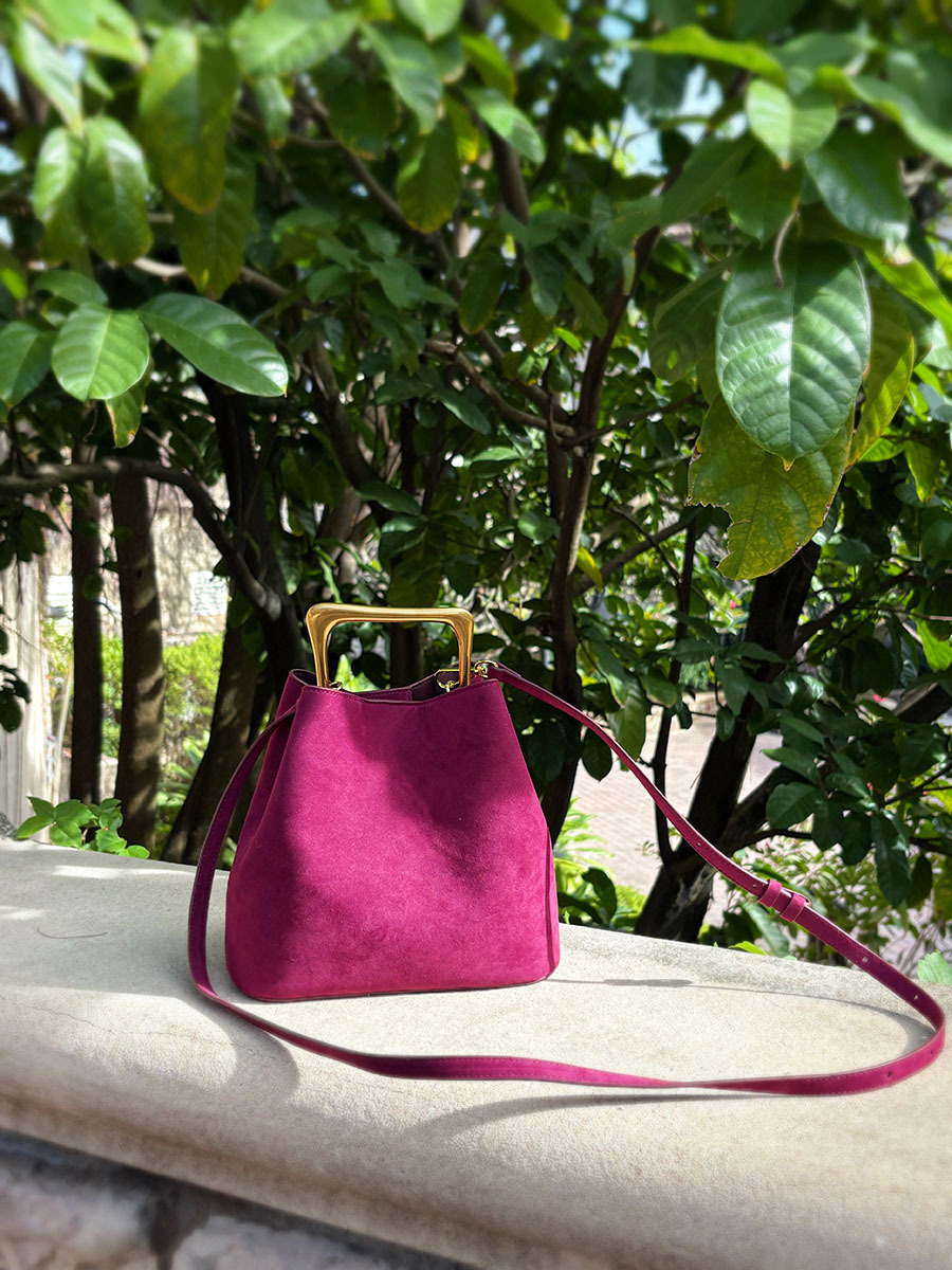 Luxury Suede Bucket Bag Women  - Interior Design Elegant recension och pris