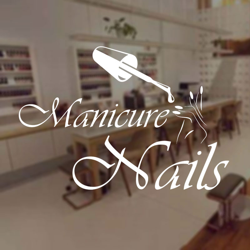 Wall Decal Manicure Vinyl Wind - Interior Design Nail Salon recension och pris