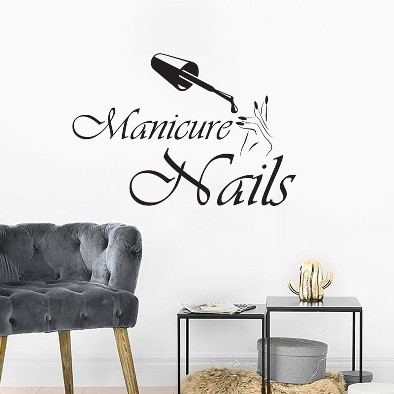 Wall Decal Manicure Vinyl Wind - Interior Design Nail Salon recension och pris