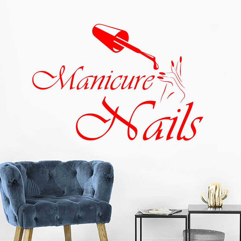 Wall Decal Manicure Vinyl Wind - Interior Design Nail Salon recension och pris