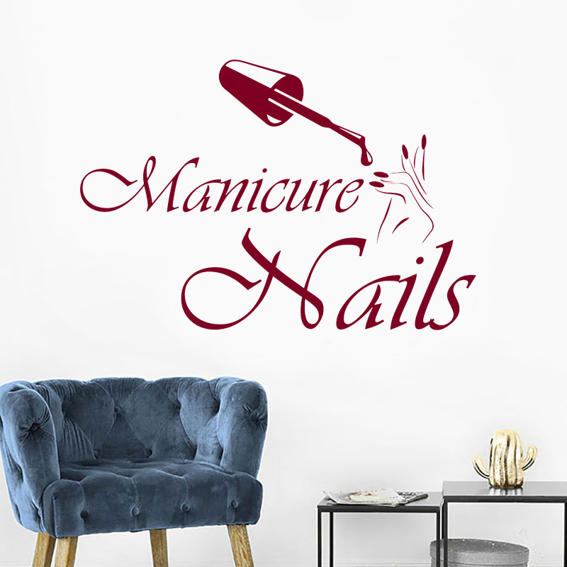 Wall Decal Manicure Vinyl Wind - Interior Design Nail Salon recension och pris