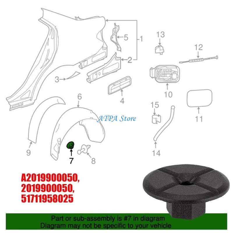 U13C Interior Trim Clips For W - Interior Design Type recension och pris