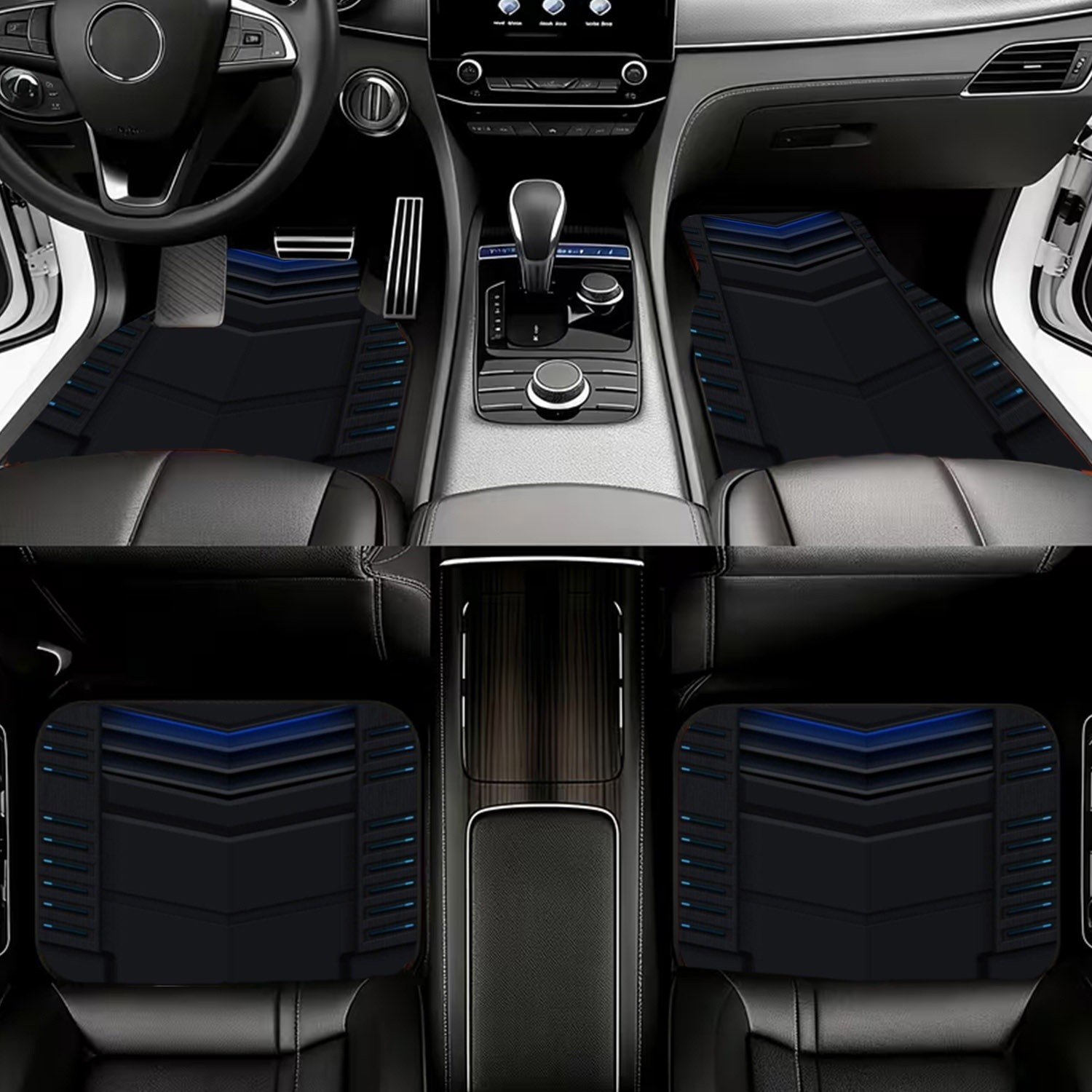 4pcs Car Floor Mats, Dark Futu - Interior Design Tech recension och pris