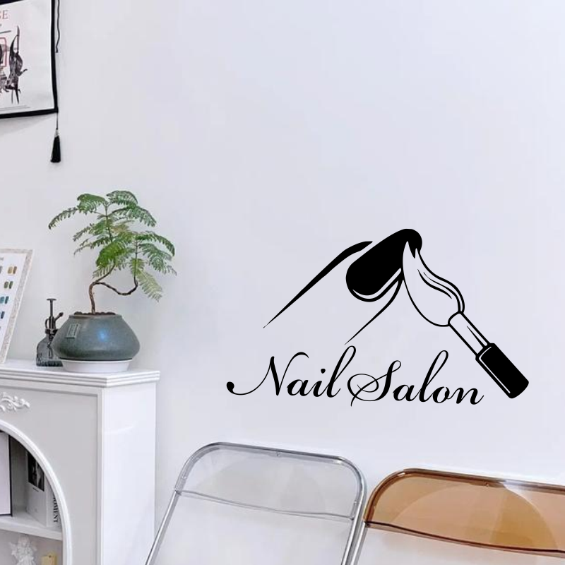 Nail Salon Shop Wall Decal Man - Interior Design Nail Salon recension och pris