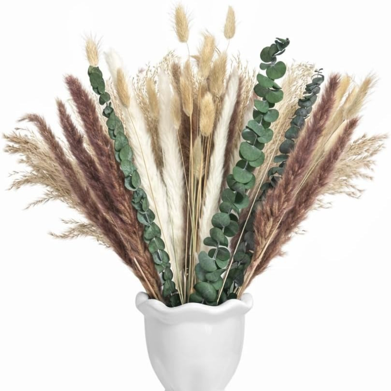 65Pcs DIY Natural Dried Flower - Dried Pampas Bundle recension och pris