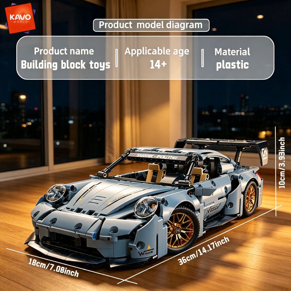 KAVOWORLD 973pcs Cool Toys Bui - Interior Design Build recension och pris
