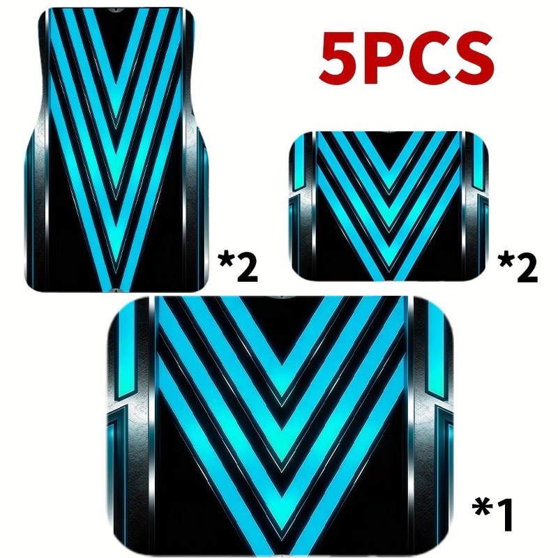 5pcs Car Floor Mats, Futuristi - Interior Design Tech recension och pris